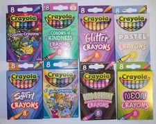 Crayola Crayons Swirl, Kindness, Glitter, Pastel, Uni, Bold, Neon, Cosmic