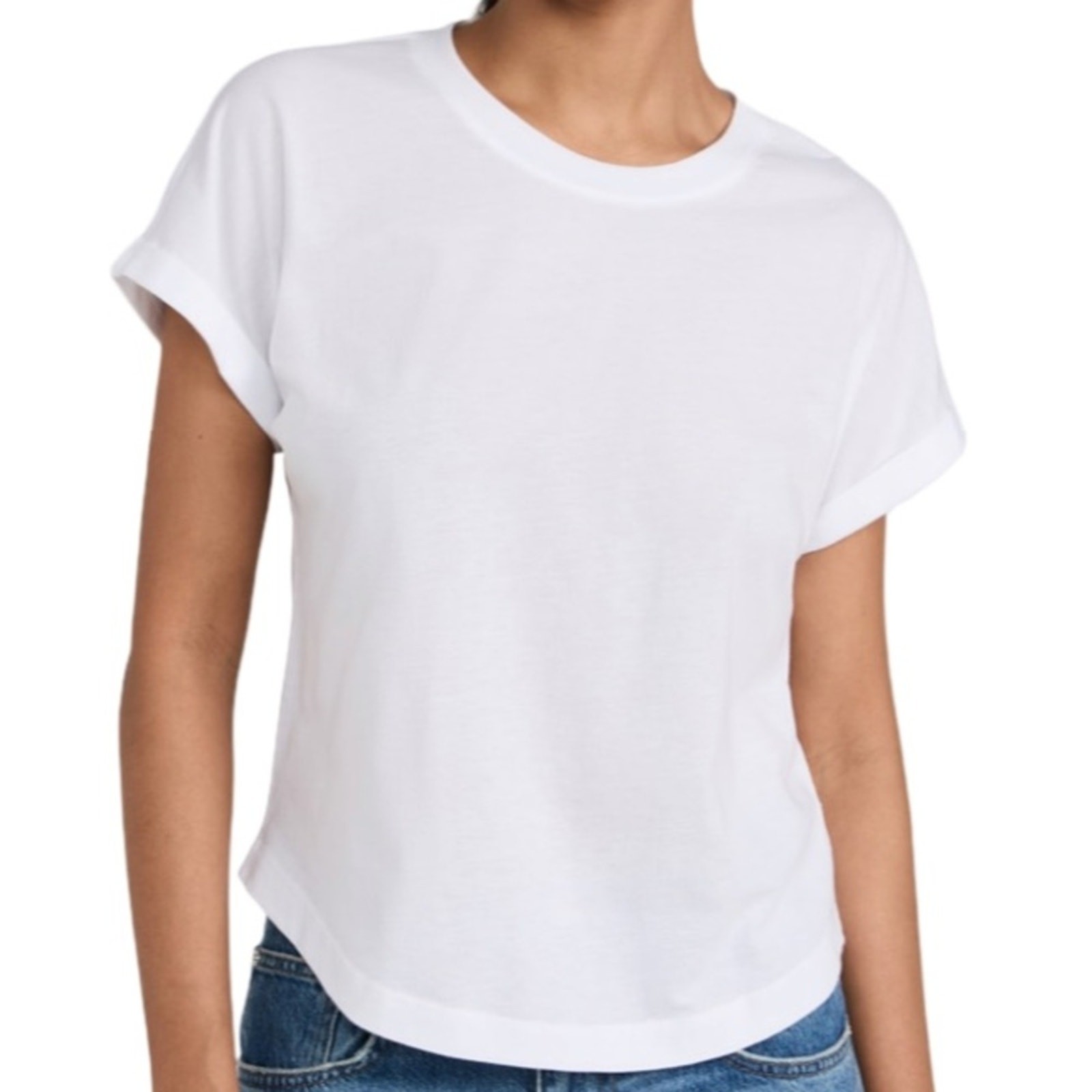 Splendid Skye Cuffed Tee - White Size L