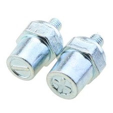 Pair of Lead Alloy Battery Side Post Charging Terminals for 8mm Positive