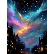 Galaxy Diamond Art Kits for Adults, 5D Fantasy Night Sky Diamond Painting Ful...