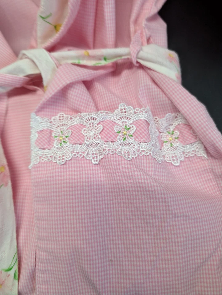 Albornoz vintage Secret Treasures para mujer S algodón/poliéster con cinturón Grannycore Foto 4 de 4