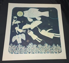 Ikki Matsumoto Listed Artist 1972 Signed L. E. Litho Fly To the Moon  106/200