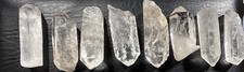 Lot of 8 Natural Clear Quartz Crystal Points Raw Healing Stones Minerals