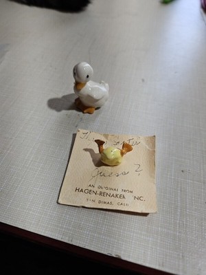 Hagen Renaker Miniature White Peking Duck Figurine - Tiny And Adorable 