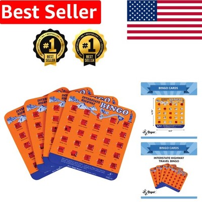 Interstate Highway Adventure Bingo Set - Portable Cards with Sliding Windows