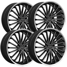 Set Of 4 Ravetti M14 22x9 5x4.5 40mm Blackmilledssl Wheels Rims 22 Inch