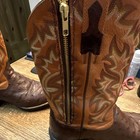 Ariat Brown Ostrich Leather Western Cowboy Boots Side Zip US 10.5 — photo 6
