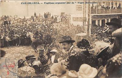 Postcard Morocco photo card casablanca veglione organized by the moroccan watchman n°17