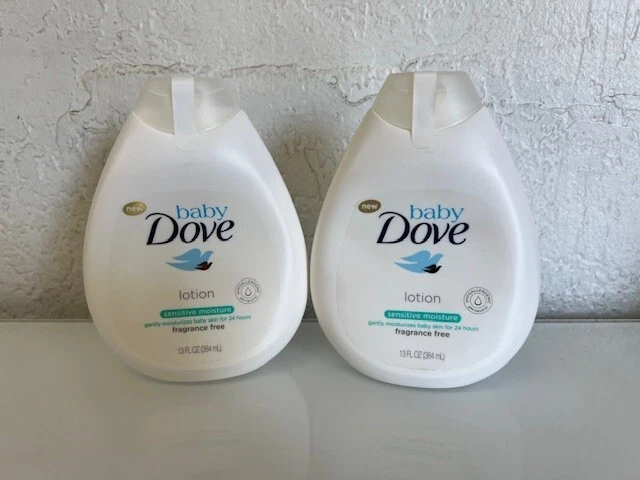 Dove Baby Lotion Sensitive Moisture, Fragrance-Free, 13oz Each - 2 Pack