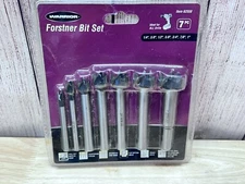 Warrior 1/4 in - 1 in Forstner Drill Bit Set With 3/8 in Shanks 7 Pc USA Sealed