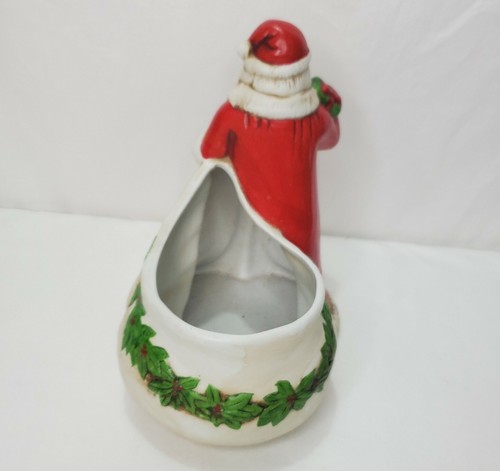 Vintage Santa Claus Ceramic Figure Candy Holder 1991 Claire Burke Old World - Picture 6 of 12