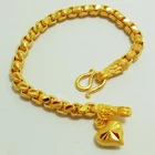 Chain 23K  THAI BAHT YELLOW Gold Plated  8 Inches Jewelry Men's Women, DDP