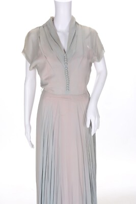 A Du Barry Fashion Vintage 30s 40s Light Blue Chiffon Evening Formal Dress  5/6 | eBay