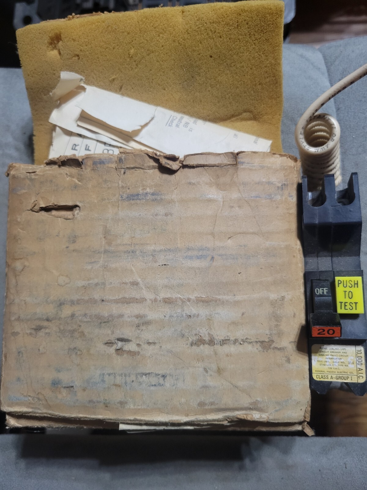 FPE STABLOK NAGF20H 20 amp circuit breaker and ground fault interrupter