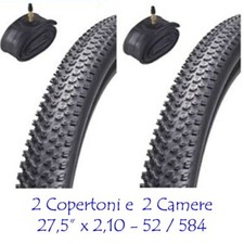 2 Copertoni 2 Camere d'aria 27,5 x 2,10 da Mountain bike bici pneumatico per MTB