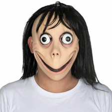 Halloween Mask Full Head Momo With Movable Jaw Horror Party Pro Scary US