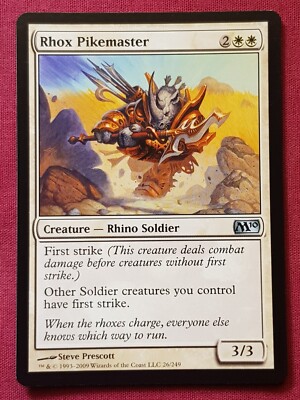 m10 mtg card list Magic The Gathering 2010 CORE SET M10 RHOX PIKEMASTER white card MTG