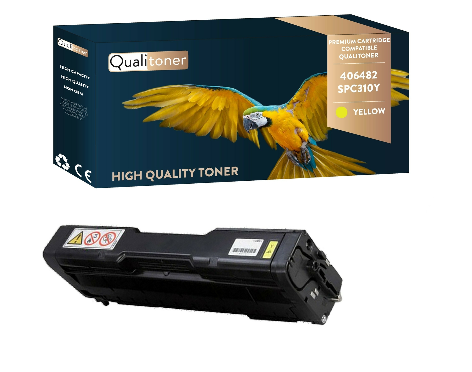 Toner compatible Ricoh Aficio SPC310Y jaune 406482 cartouche laser pour imprimante de bureau