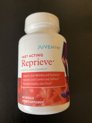 Juvenon REPRIEVE  60 Caps Fast-Acting Joint Pain Relief Supplement Solution NEW