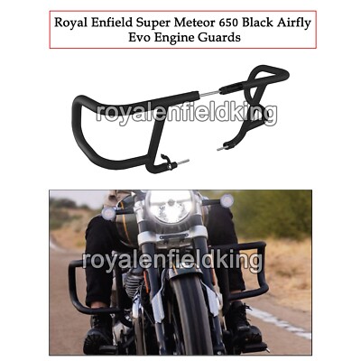 Original Royal Enfield Schwarzer Airfly Evo Motorschutz Für SUPER METEOR 650