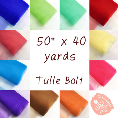54'' x 40 yards Tulle Fabric Bolt Tutu Wedding Decoration Party Craft