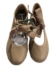 Capezio beige leather Mary Jane tap shoes toddler sz 8.5