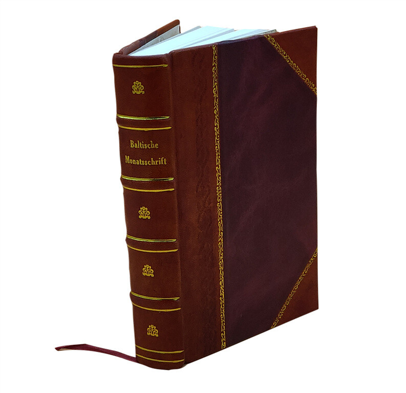 Baltische Monatsschrift Volume 55 1903 Leather Bound Historical Edition