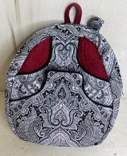 Unbranded Paisley Multi Open Pocketed Black / White w/ red interior Backpack