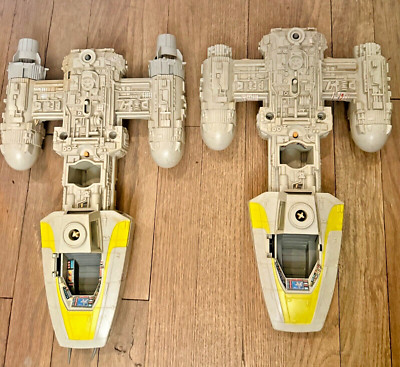 2x  Star Wars Y-Wing Fighter 1983 Kenner   Untested, Minor Damage, Parts Missing