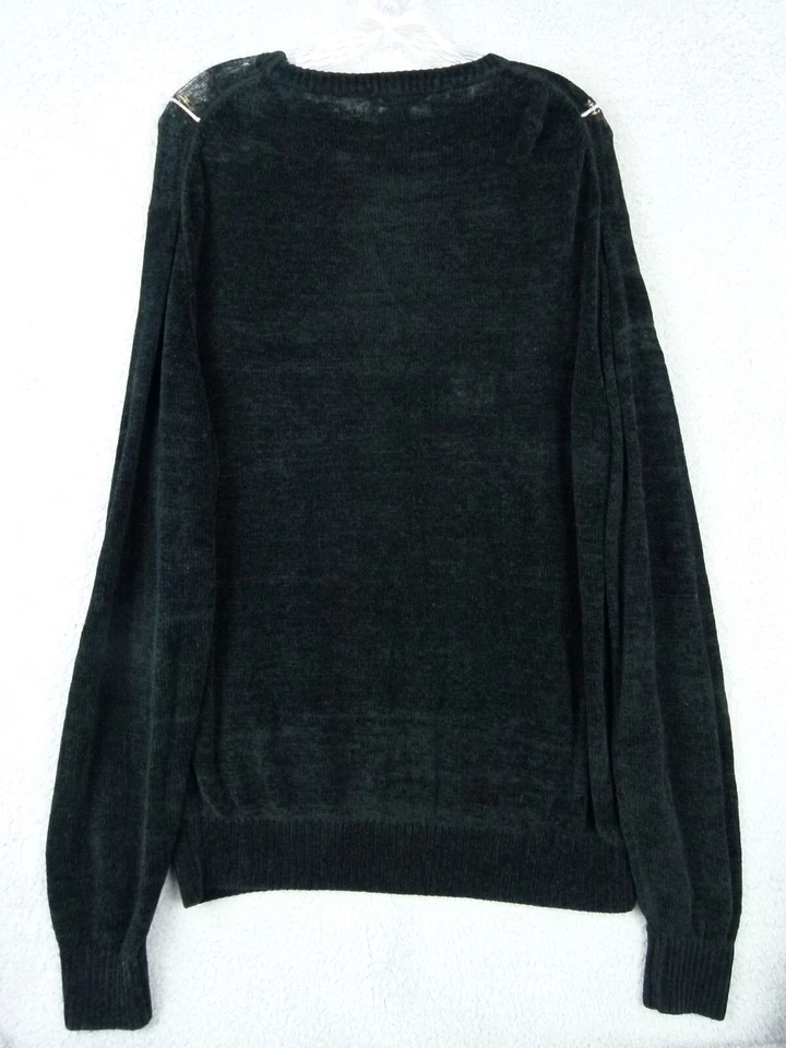 Dockers Mens XL Black / Gray Striped Geometric Pullover Sweater - Image 3 of 4