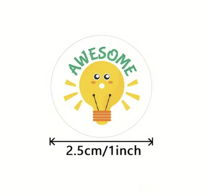 Positive Reward Teacher Merit Stickers 2.5cm 50/100pc Classroom Award Kids Party