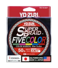 Yo-Zuri Fishing Five Color Micro Pitch Super Braid (10mx5 color) 50 lb 330 Yards