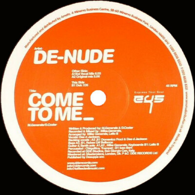 DE-NUDE ''COME TO ME'' 2005 3-MIX UK PROMO 12'' VINYL, BRAND NEW, OXFORD 003
