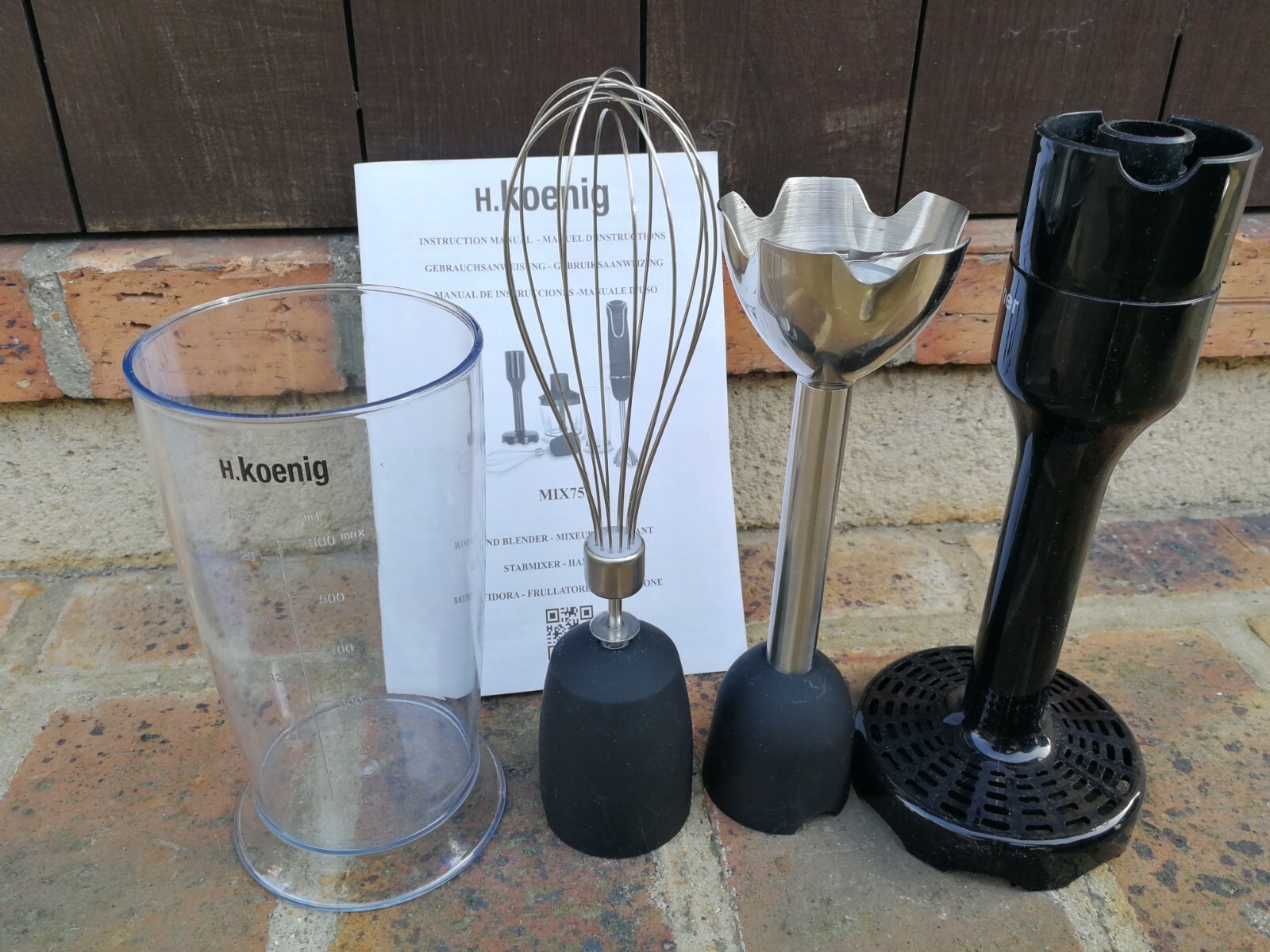 Mixeur plongeant H.Koenig MIX75 incomplet en acier pour pièces ou réparation