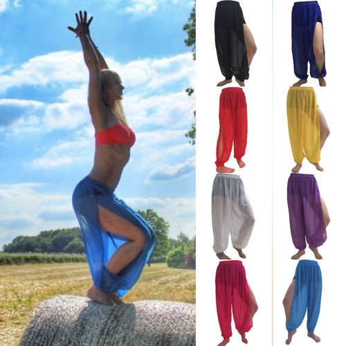 MISSMAO Femme Pantalon Yoga Sarouel Bohémien Harem Pants Imprimé Floral pour Danse Orientale