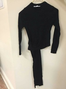 zara cropped ribbed sweater