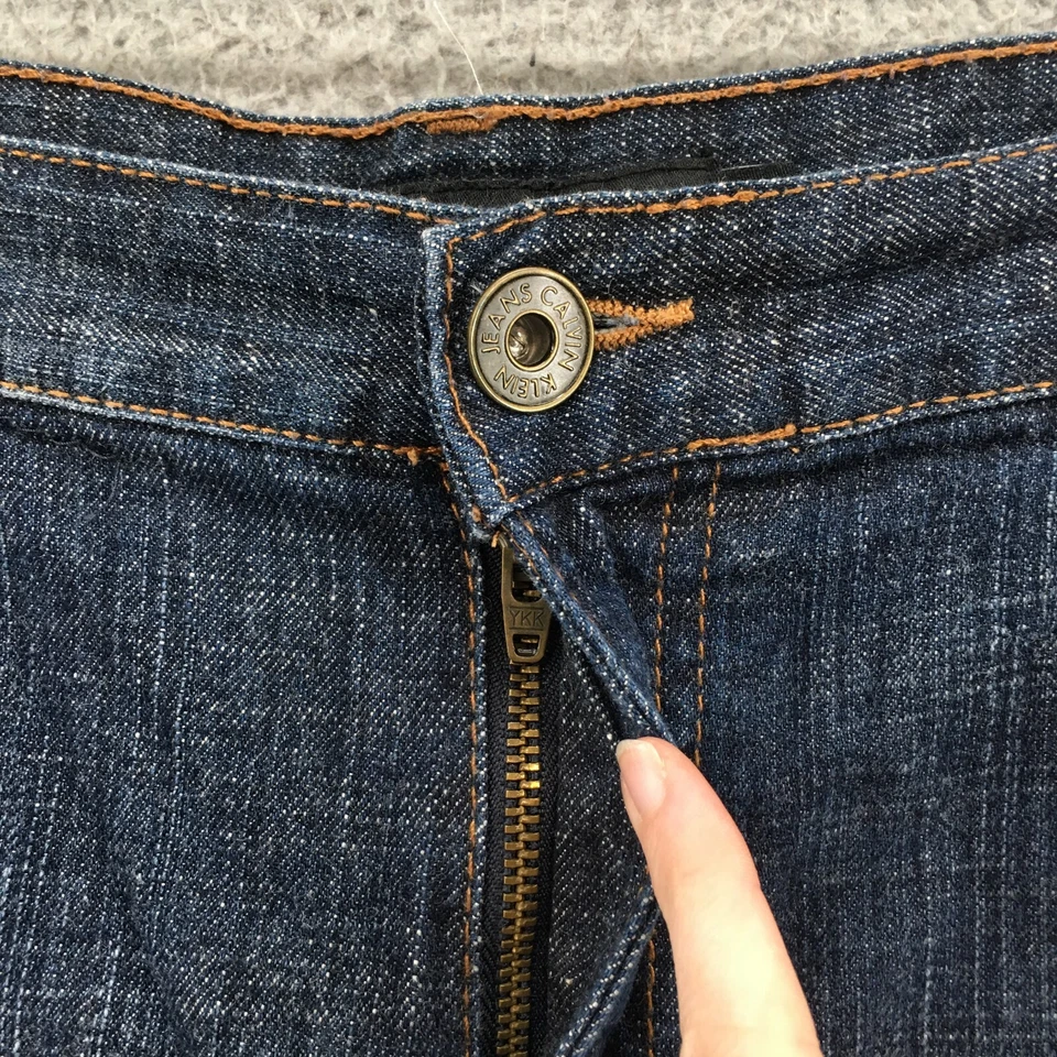 Calvin Klein Carson Mom Shorts Womens 16 (actual 39x5.5) Blue Denim High Rise - Image 3 of 4