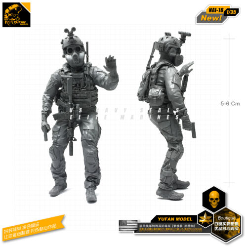 1/35 NAI16 US Special Forces Gas Mask Edition Unpainted Resin Model Unassembled - Picture 1 of 6