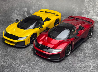 Bburago 1:18 Ferrari F80 Metal Diecast Car Model Red Yellow Gift