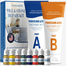 Ceramic Tile Repair Kit Porcelain Enamel Fiberglass Acrylic Crack Chip Hole Fix
