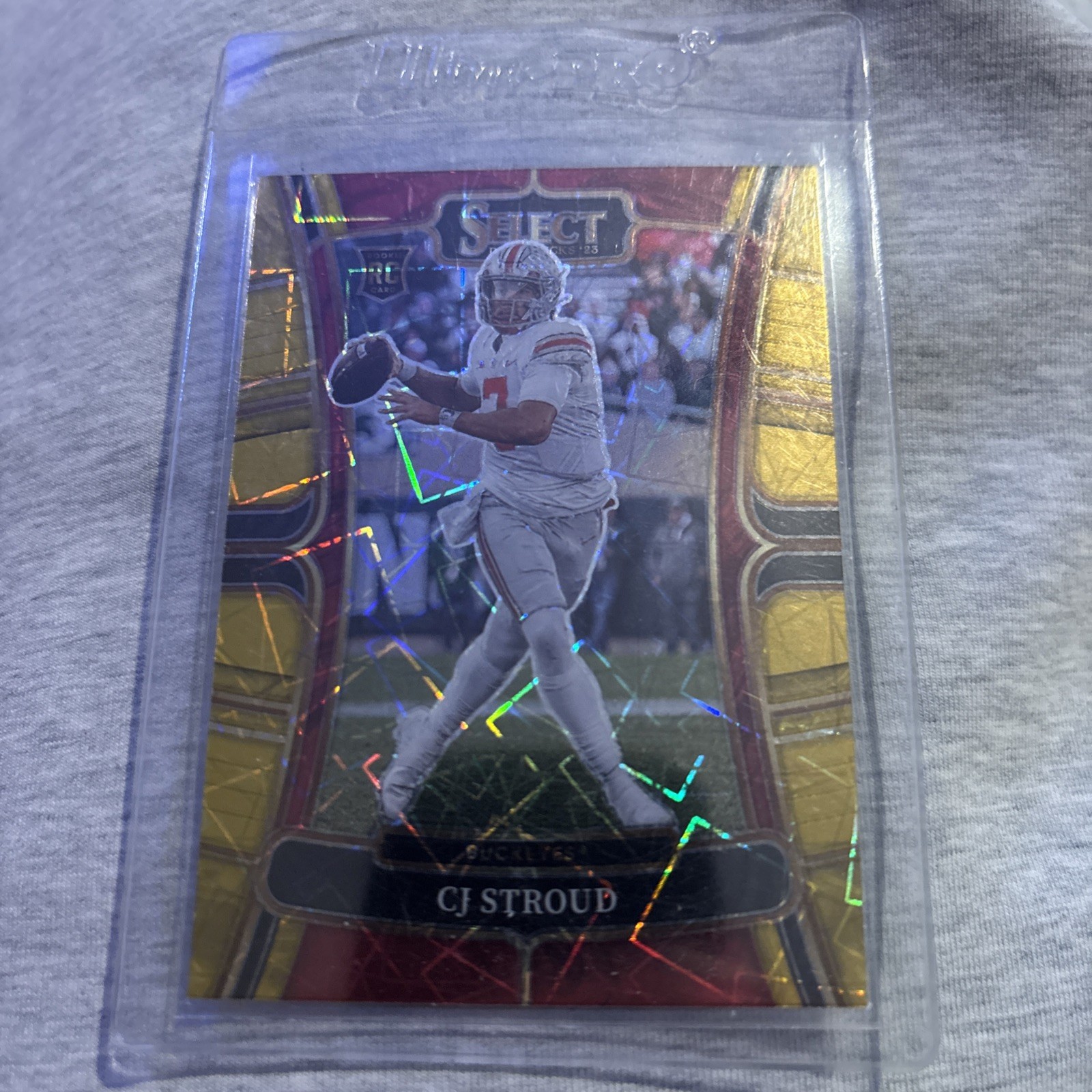 2023 Panini Select Draft Picks - Concourse C.J. Stroud #2 Gold Lazer Prizm (RC)