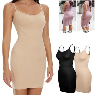 Shapewear Slip Dress Women Tummy Control Full Cami Slips Under Dress Body Shaper