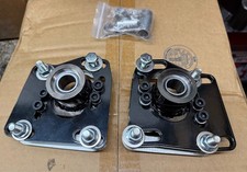 4 Bolt Caster Camber Plates Black Powder Coated Blem Fits 94-04 Mustang