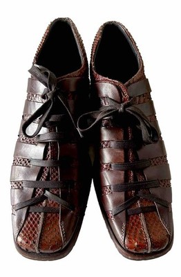 Mark Nason Vero Cuoio Genuine Lizard Lace Up Exotics Leather Strap shoes 11