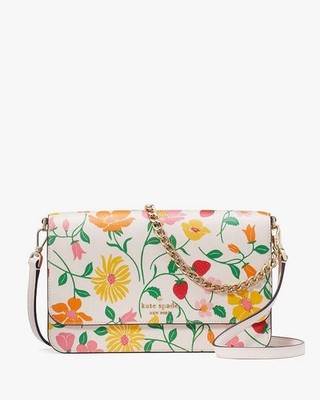 kate spade 花柄バッグ Kate Spade Madison Flap Convertible Crossbody in Strawberry Garden
