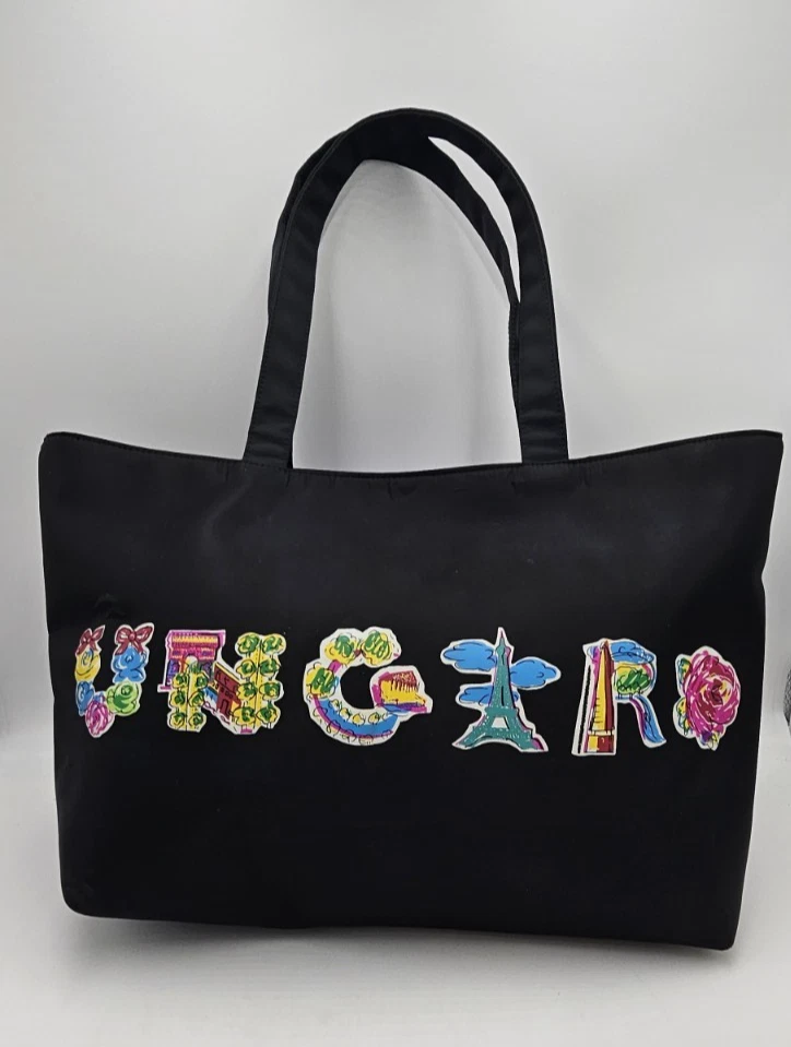 Ungaro Black Canvas Tote/Bag $_57.JPG?set_id=880000500F main image 3