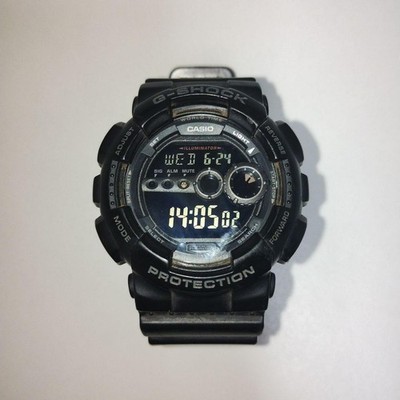 CASIO G-SHOCK GD-100 Schwarz Digitaluhr 20 Bar Wasserdicht aus Japan