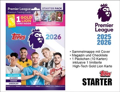 GW1845 2025-26 Topps Premier League Starter Pack Englisch Neu & OVP