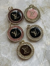 Designer Style 5pc Zipper Pull Button Charms Gold Hardware 20mm