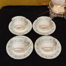 Noritake Monteleone 7569 Teacup Saucer 8Pc Set of 4 Fine Bone China Vintage